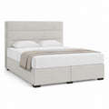 Boxspringbett Doppelbett Hellgrau Polyester Rechteckig 180 x 200 cm