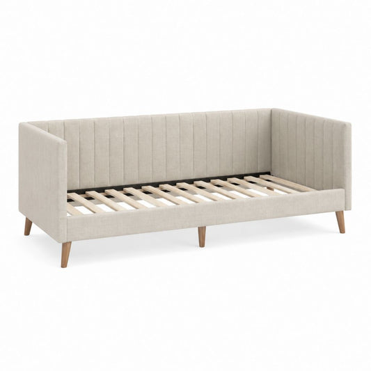 Tagesbett Bettgestell Beige Polyester Rechteckig 90 x 200 cm
