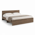 Doppelbett Bettgestell Nussbraun Spanplatte Rechteckig 180 x 200 cm